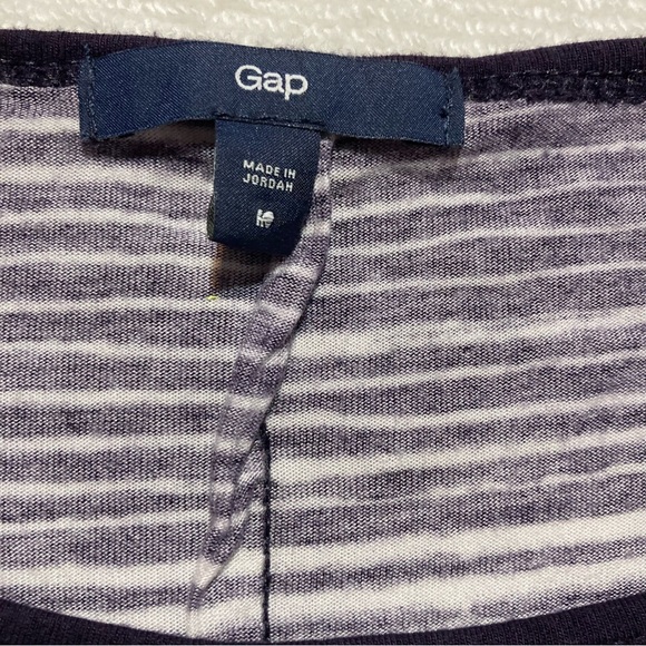 GAP M Boatneck Tee distressed stripe stretchy 8644 - Picture 5 of 6
